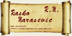 Raško Marašević vizit kartica